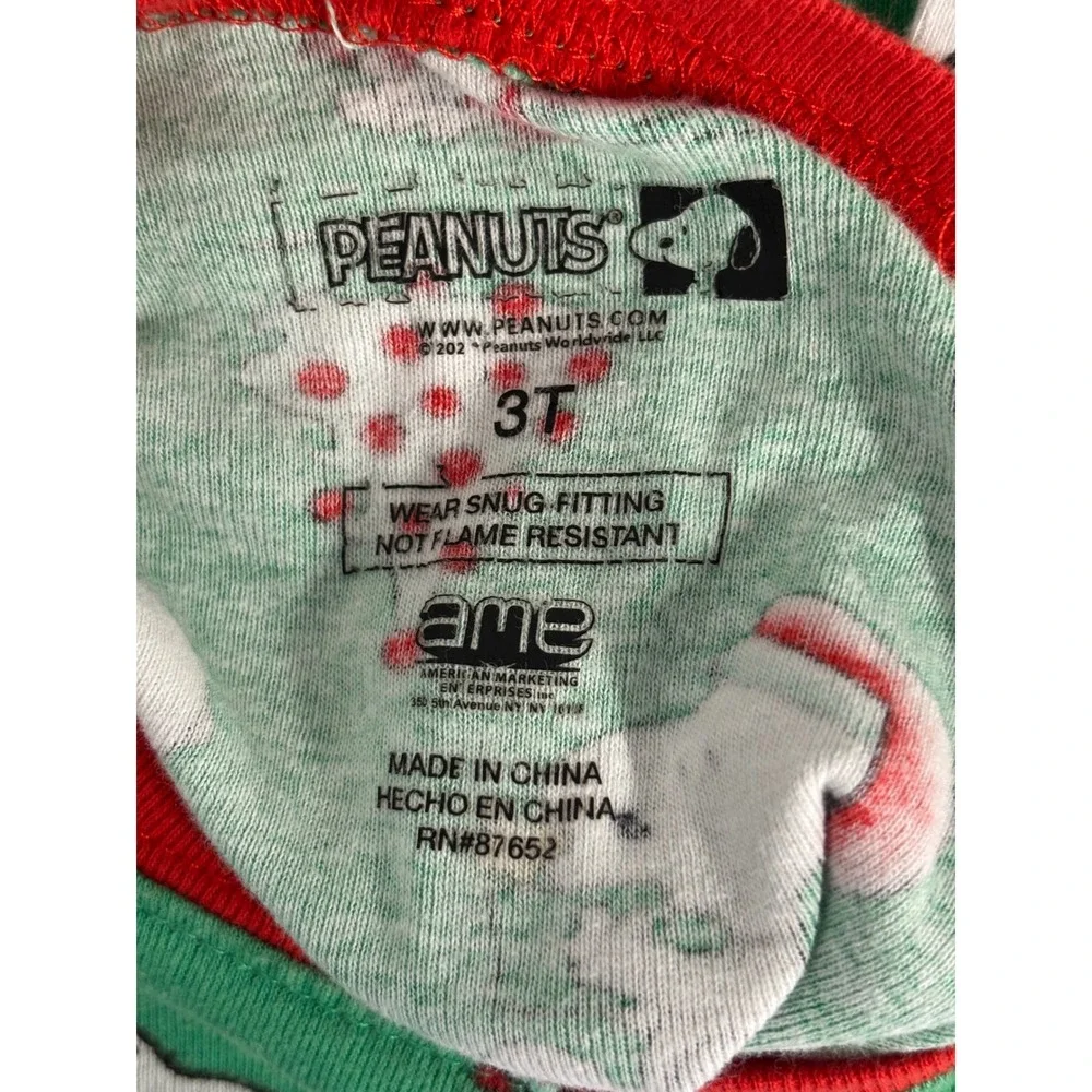 PJ Place Peanuts Toddler Christmas Pajamas Bundle 3T Dogs Plaid Snoopy 3 Sets